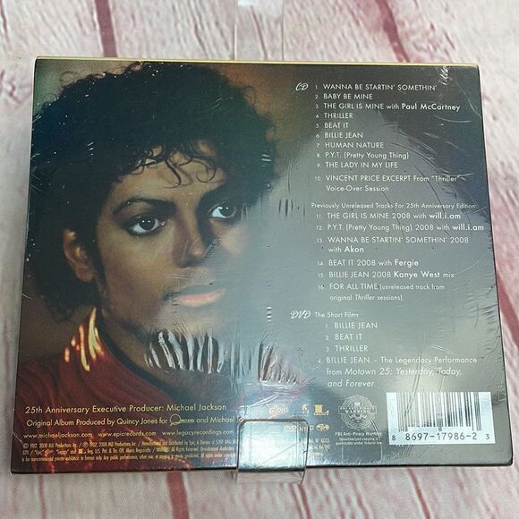 MICHAEL JACKSON // Thriller (25th Anniversary) [CD + DVD, NEW] SEALED!!! - Picture 3 of 6
